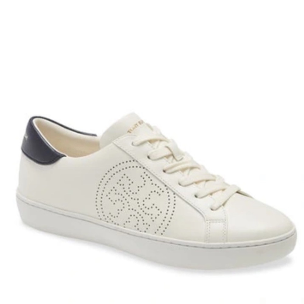 Tory Burch Leigh Sneakers - New Ivory and Perfect Navy 6M